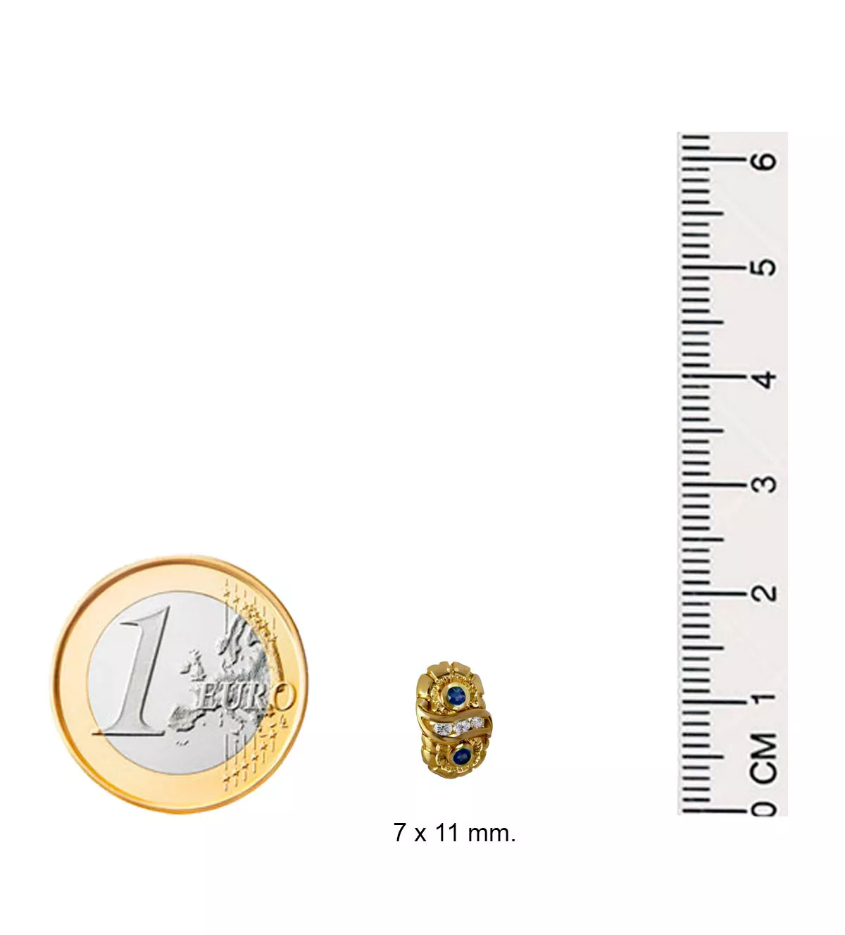 Pendientes de oro 1ª Ley con zafiros Pendientes de oro 1ª Ley con zafiros - Imagen 3