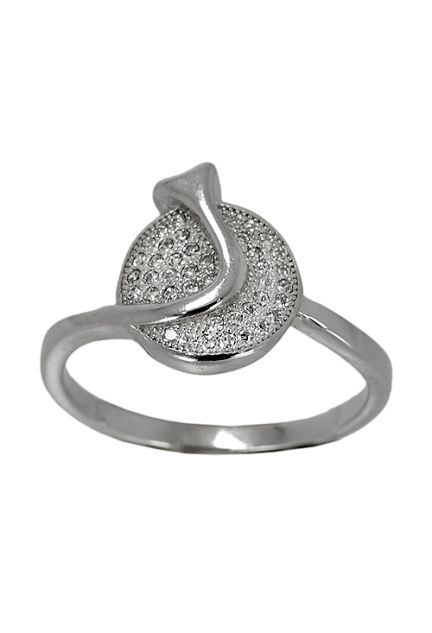 Sortija de plata de ley y circonitas Frontis circular - foto 1 - rfcia.037_E14-081