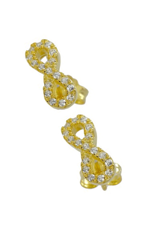 Pendientes de plata con circonitas. Infinito. Luxenter. Modelo Munthir. EV056Y00