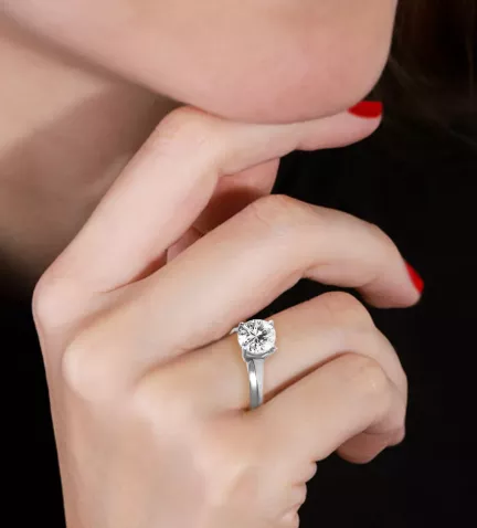 anillo solitario oro blanco 18k con circon 243 475 00123 10