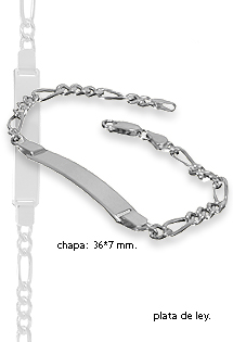 Esclava en plata ley, cadena 18 cm Eslabon 3x1 - foto 3 - rfcia.126_BP(1-3)(4)120CH