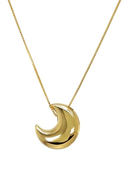 gargantilla cadena fina y motivo media luna foto BB 243_0107-03286