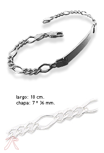 Pulsera plata ley, sin piedras, esclava - foto 1 - rfcia.126_BPR(1-3)100CH