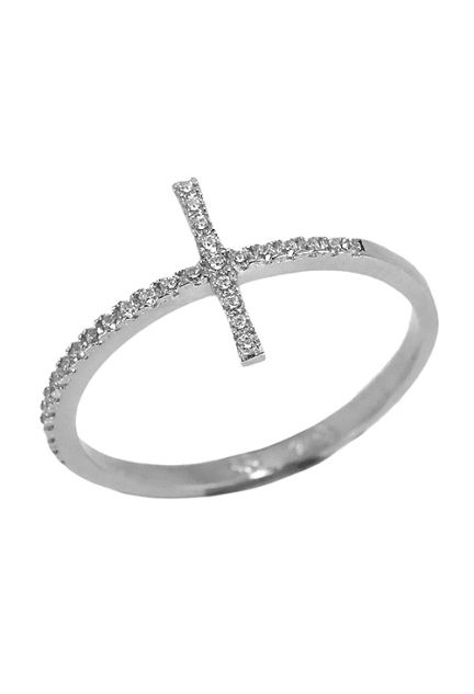 Sortija oro blanco forma de cruz 243_475-00352-B precios baratos