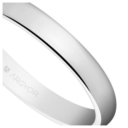 Alianza boda 3 mm oro blanco brillo - foto 04 - rfcia 045_5B306