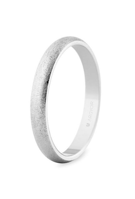 Alianza de oro blanco 3mm hielo 18 Ktes Argyor 5B306H