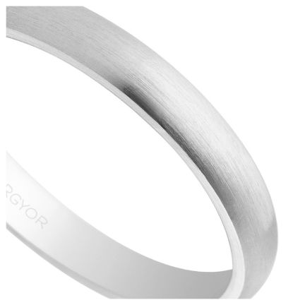 Alianza oro blanco 3 mm Satinada clásica Argyor 5B306S