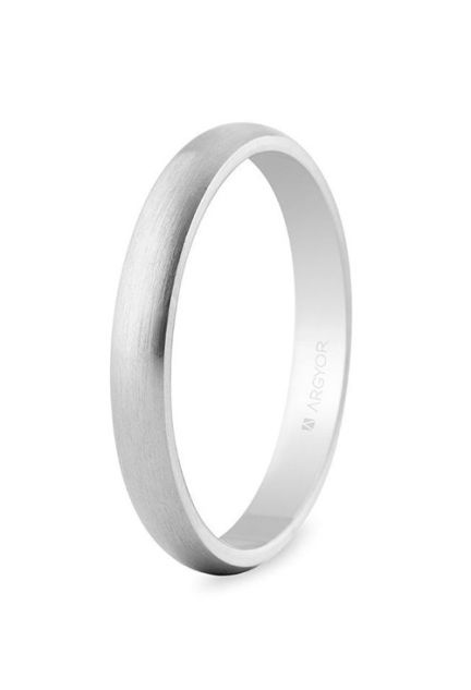 Alianza oro 18 Ktes blanco 3mm Satinada Argyor 5B306S