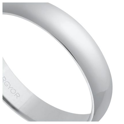 Alianza de plata clasica en 4 mm. plata rodinada brillo - foto 04 - rfcia 5740001