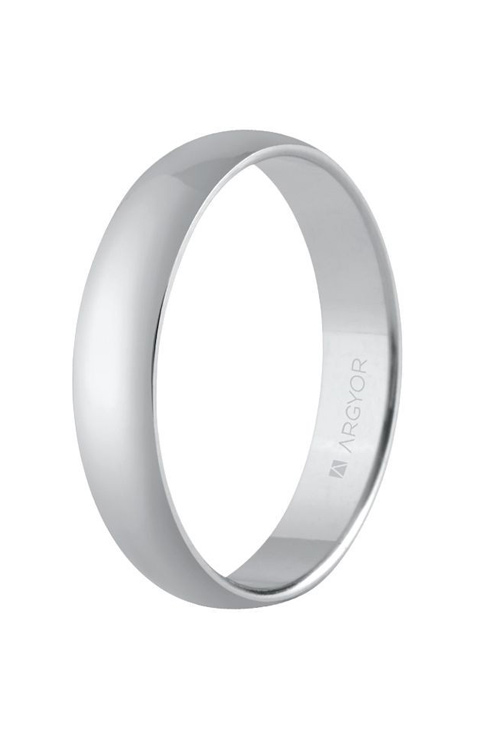 Alianza de plata ley 4mm. 5740001 Alianza de plata clásica en 4 mm. plata rodinada brillo - foto 1 - rfcia. 5740001