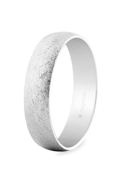 Alianza en oro blanco efecto hielo 5 mm de grosor, Argyor - foto 1 - rfcia. 5B505H