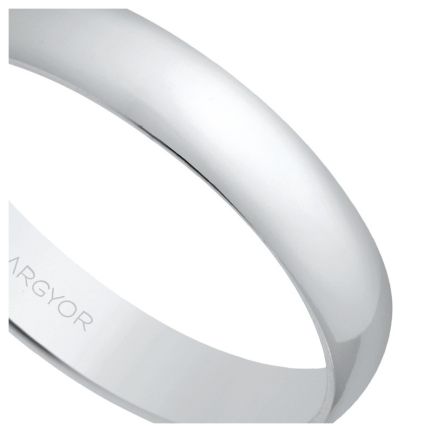 Alianza de plata de boda en plata 3.5mm. media cana brillo - foto 04 - rfcia.045_57353