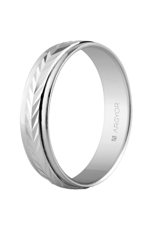 Alianza de plata 5 mm. facetado en espiga - foto 1 - rfcia.045_5750283