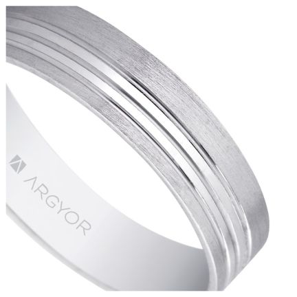 Alianza en plata 5 mm. satinada y ranuras brillo - foto 04 - rfcia 5750342