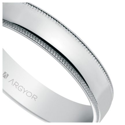 Alianza en plata brillo. 4.5 mm cantos labrados - foto 04 - rfcia 045_5745512