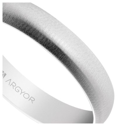 Alianza oro blanco media cana 4 mm. oro 18 ktes efecto textura - foto 04 - rfcia 5B405T