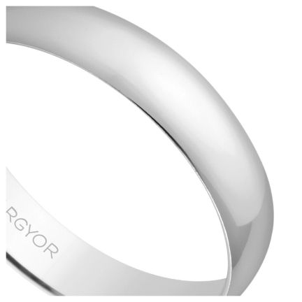 Alianza oro blanco media caña 4 mm. brillo - foto 04 - rfcia 045_5B403