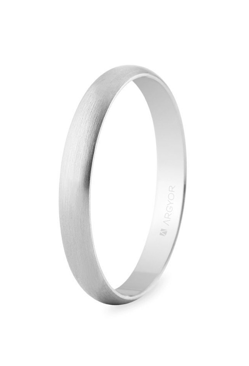 Alianza oro blanco 18 Ktes satinado 3mm Argyor 5B305S
