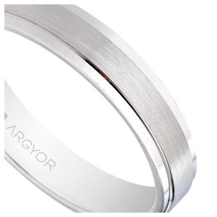 Alianza de plata plana mate-brillo. 4 mm. plata rodinada - foto 04 - rfcia 045_5740397