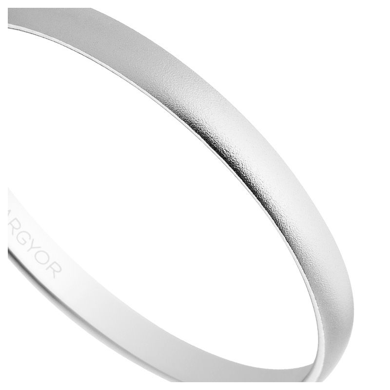 Alianza de oro blanco 2 mm, media caña, acabado arena, Argyor - foto 04 - rfcia 5B201M