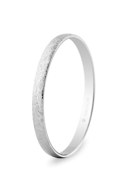 Alianza de oro blanco con acabado hielo 2 mm - foto 1 - rfcia. 5B201H