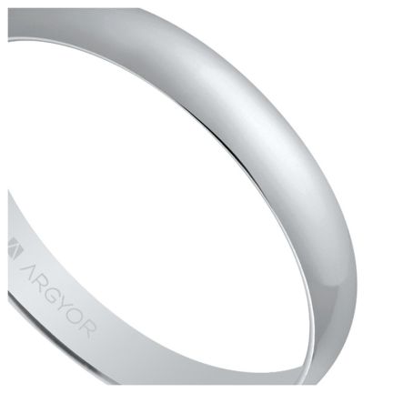 Alianza de oro blanco brillo 3 mm Argyor- foto 04 - rfcia 5B302