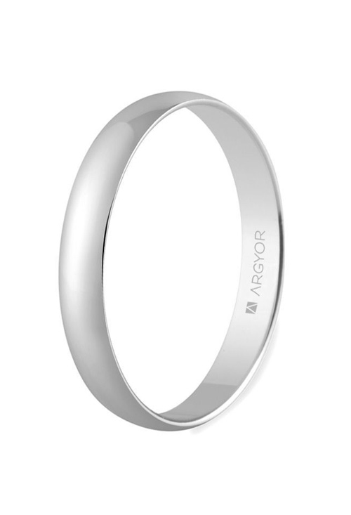 Alianza de oro blanco brillo 3mm Argyor 5B302