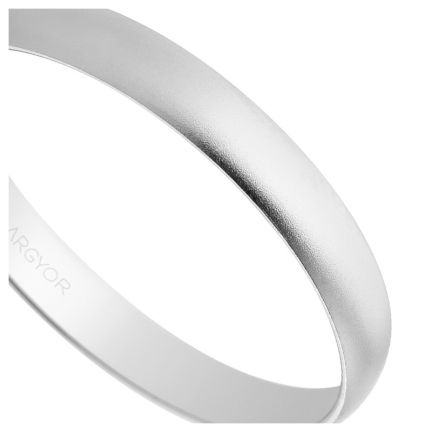 Alianza de oro blanco Efecto arena de 3 mm de ancho, Argyor - foto 04 - rfcia 5B302M