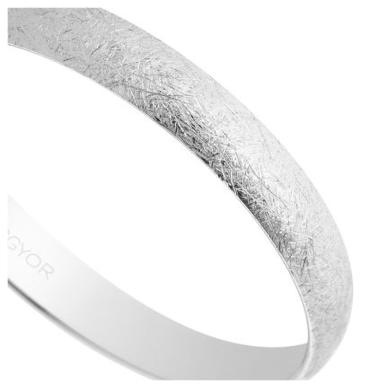 Alianza de oro blanco efecto hielo de 3 mm, Argyor - foto 04 - rfcia 5B302H