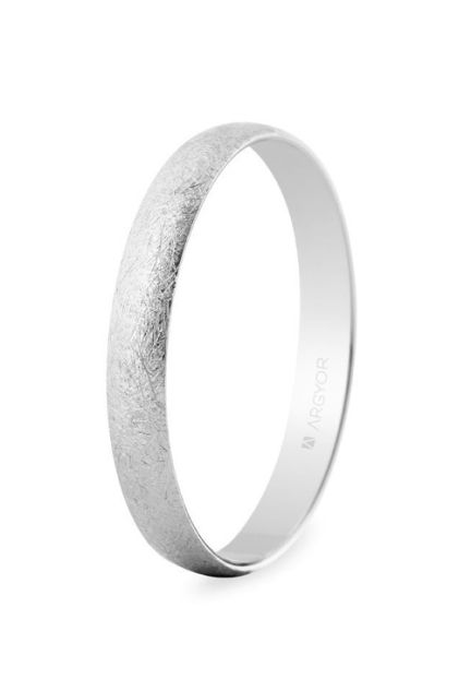 Alianza de oro blanco efecto hielo de 3 mm, Argyor - foto 1 - rfcia. 5B302H