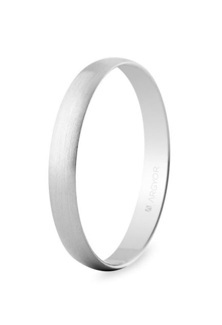 Alianza en oro blanco 18 Ktes, Satinada 3mm de ancho 5B302S