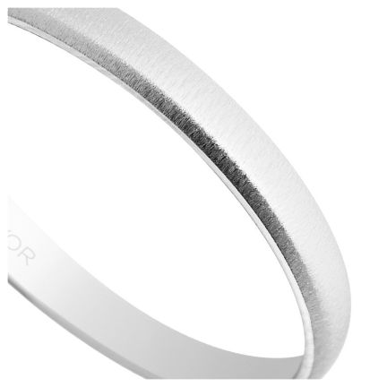 Alianza de oro blanco media caña 2,5 mm, texturizado Argyor - foto 04 - rfcia 5B253T