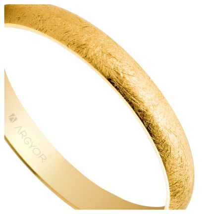 Alianza de oro de boda media caña oro 18 Kilates efecto hielo - foto 04 - rfcia. 50305H