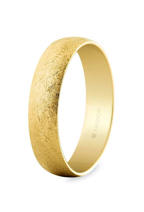 Alianza de oro amarillo 18 ktes. 5 mm. efecto hielo - foto 1 - Argyor rfcia.50505H