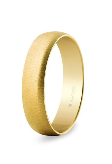Alianza de oro 18 ktes. 5 mm. efecto textura rugosa - foto 1 - Argyor rfcia.50505T