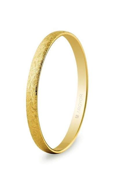 Alianza de boda de oro amarillo 18 ktes. 2 mm Hielo - foto 1 - Argyor rfcia.50201H