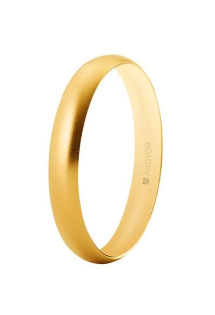 Alianza de oro amarillo 18 ktes. 3.3 mm. Confort. efecto arena - foto 1 - Argyor rfcia. 5135513M