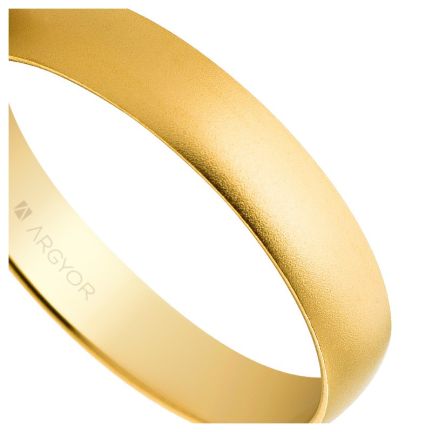 Alianza de oro amarillo 18 ktes. 4 mm. efecto arena - foto 2 - Argyor rfcia.50403M