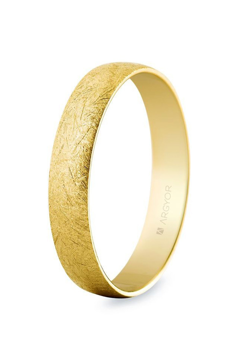 Alianza de oro amarillo 18 ktes. 4 mm. efecto hielo - foto 1 - Argyor rfcia.50403H