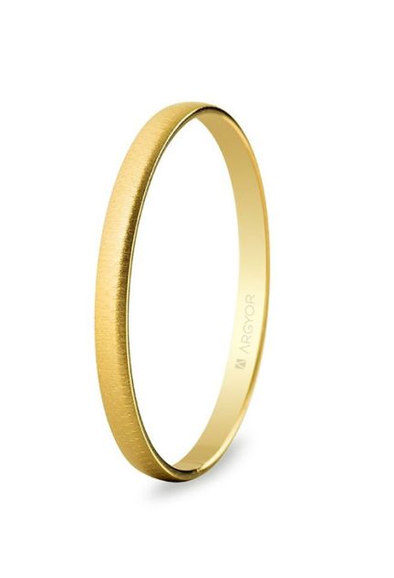 Alianza de oro amarillo 18 ktes. media cana texturizada 2 mm - foto 1 - Argyor rfcia.50201T
