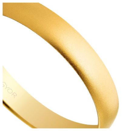 Alianza de matrimonio de oro amarillo 18K. Efecto arena. 3.5 mm - foto 04 - Argyor rfcia.50353M
