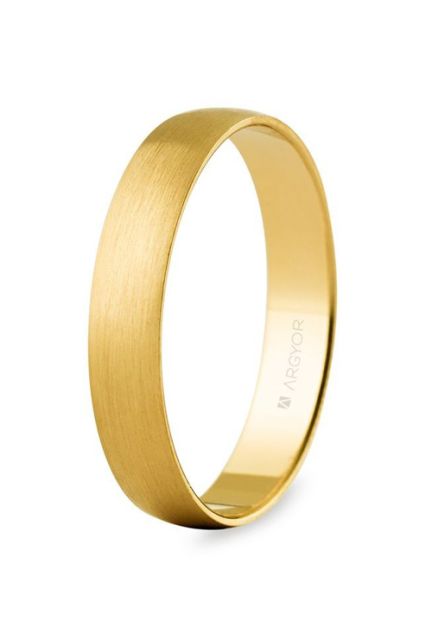 Alianza de boda oro amarillo 18K. Efecto satinado. 3.5 mm - foto 1 - Argyor rfcia.50353S