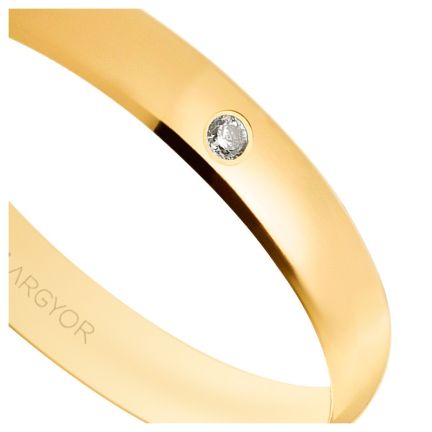 Alianza de oro amarillo y diamante 0.03ct. 3.3 mm - foto 04 - Argyor rfcia.5135513D