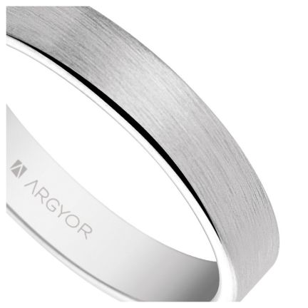 Alianza de oro blanco 18 kilates 4 mm satinada plana - foto 04 - rfcia 045_5B40150S