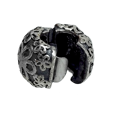 Abalorio en plata, separador con motivos florales. 240_PP-SEP1 Abalorio en plata, separador con motivos florales - foto 04 - rfcia 240_PP-SEP1