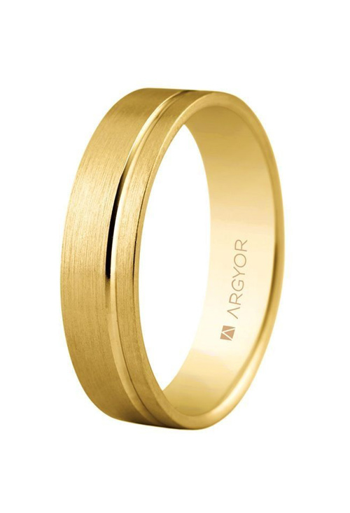 Alianza de boda 9 ktes. mate y brillo 5mm - foto 1 - Argyor rfcia.9K5150316