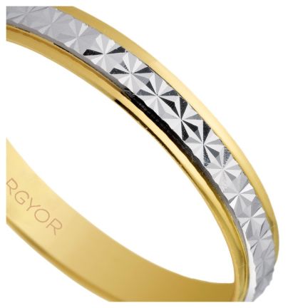 Alianza oro bicolor de 9 ktes. brazo lapidado - foto 04 - rfcia 9K5230108