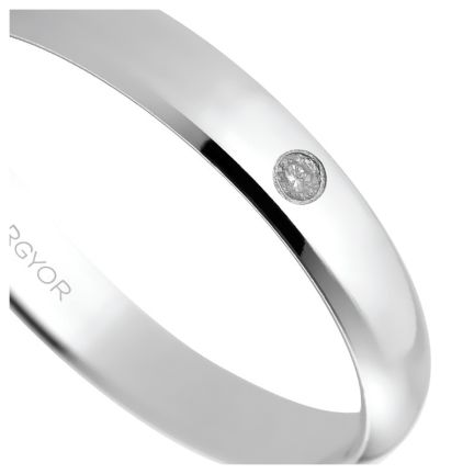 Alianza oro blanco 18 ktes con diamante - foto 04 - rfcia 5B305D