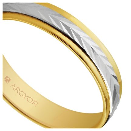 Alianza de oro combinada oro blanco y amarillo 9 ktes - foto 04 - rfcia 9K5240283