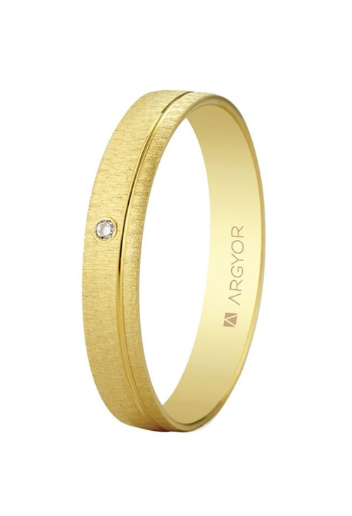 Alianza de oro amarillo con diamante y de 9Kts. ancho 3.50mm - foto 1 - Argyor rfcia.9K55401473